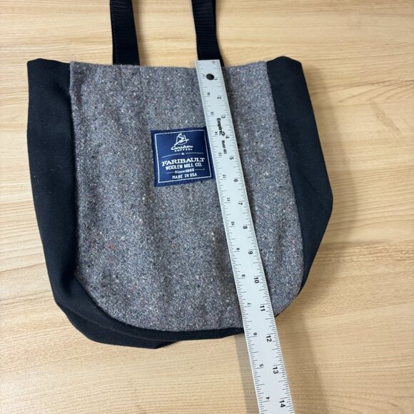 Faribault Woolen Mills Bag Tote Wool Caribou Coffee Small - Picture 6 of 7